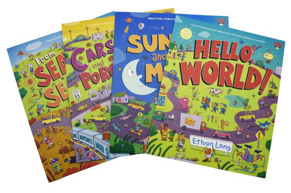 【大注目】 Happy County Book Set (Hello World/Sun and Moon Together 科学