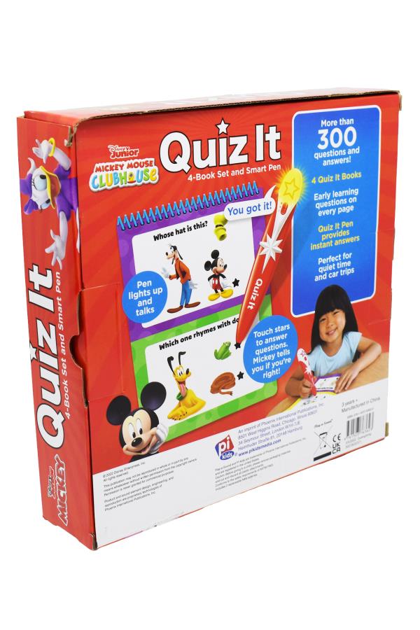 Quiz It 4-Book Set and Smart Pen (Disney Junior Mickey) by