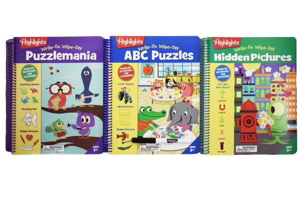 Highlights Write On Wipe Off 3 Book Activity Set