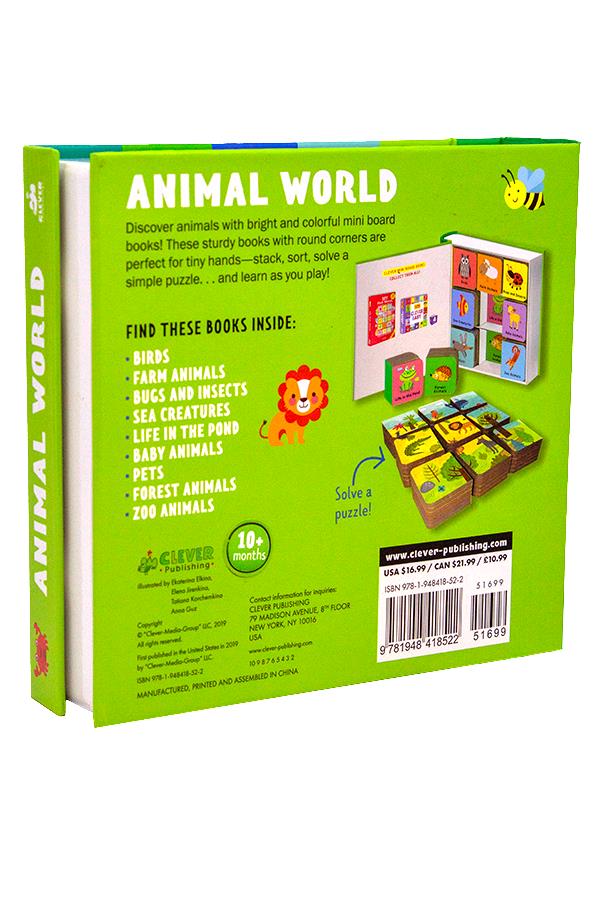 Animal World: 9 Mini-Books Box Set (Clever Mini Board Books) by