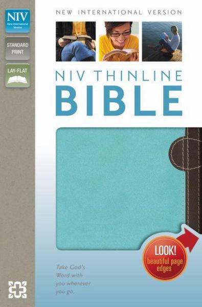 Thinline Bible, (NIV, Chocolate/Turquoise Italian Duo-Tone)