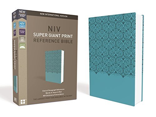 Niv Super Giant Print Reference Bible Turquoise Leathersoft By