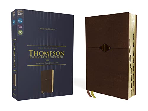 NIV, Thompson Chain-Reference Bible (Thumb Indexed, Brown Leathersoft, Revised a