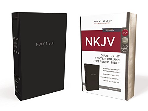 NKJV Giant Print Center-Column Reference Bible (6854BK, Black