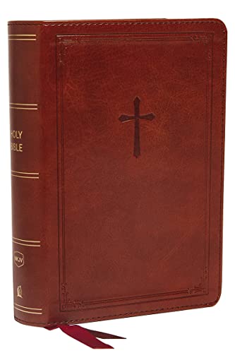 NKJV, End-of-Verse, Compact, Reference Bible (Brown Leathersoft)