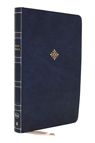 NKJV Large-Print Thinline Reference Bible, Comfort Print--soft leather-look, blue