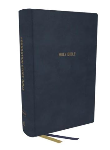 NKJV Large Print Foundation Study Bible (Thumb Indexed, #6683BL - Blue Leathersoft)