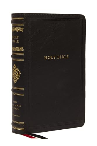 NKJV, Large Print Reference Bible (Thumb Index, #6613BK - Black Leathersoft, Sovereign Collection)