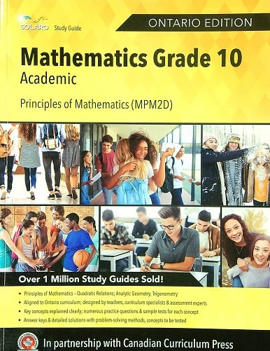 Mathematics Grade 10 Academic: Principles Of Mathematics MPM2D (Solaro ...