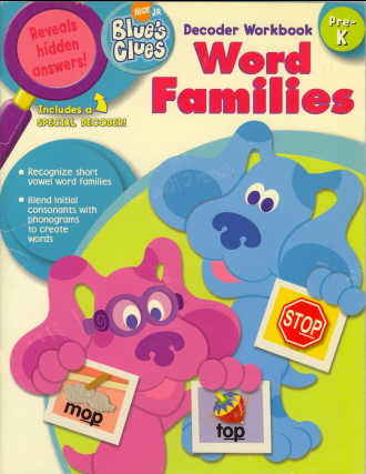 Word Families Decoder Workbook (Blue's Clues, Pre-K) by Learning