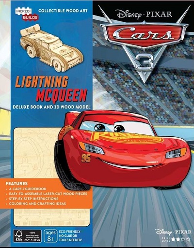 Lightning McQueen 3D Wood Model and Book (Disney/Pixar Cars 3 ...