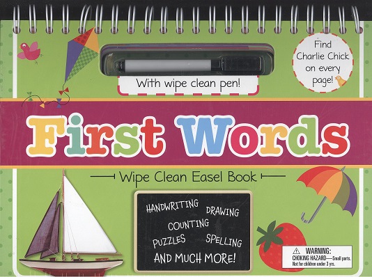 First Words Wipe Clean Easel Book by North Parade Publishing - Book Outlet