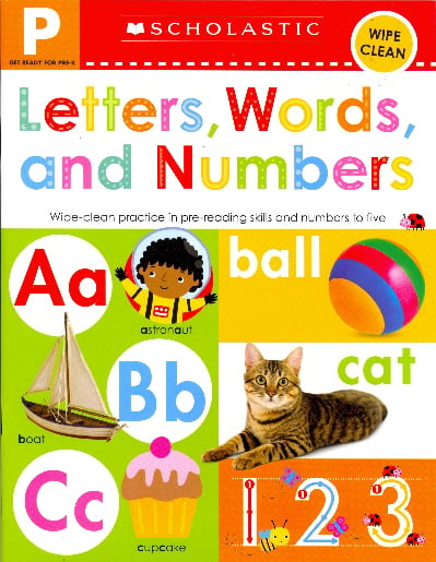 Letters, Words, and Numbers (Scholastic Wipe Clean Workbook, Getting ...