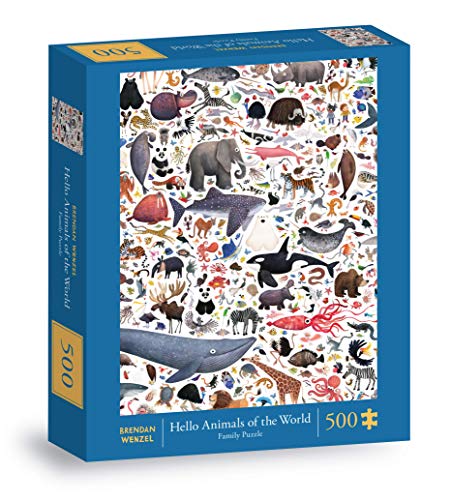 Hello Animals of the World 500 Piece Family Puzzle - Wenzel