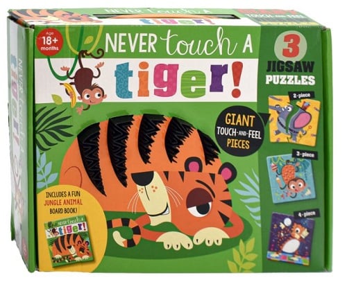Never Touch a Tiger! Giant Touch-and-Feel Jigsaw Puzzles (3 Jigsaw Puzzles)