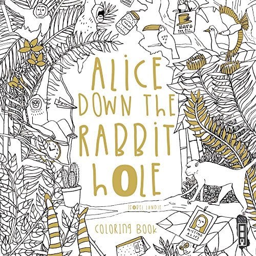Alice Down The Rabbit Hole Coloring Book by Isobel Lundie - Book Outlet